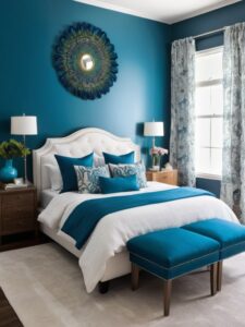 15 Stunning Peacock Blue Bedroom Ideas for a Dreamy Look - Homezille