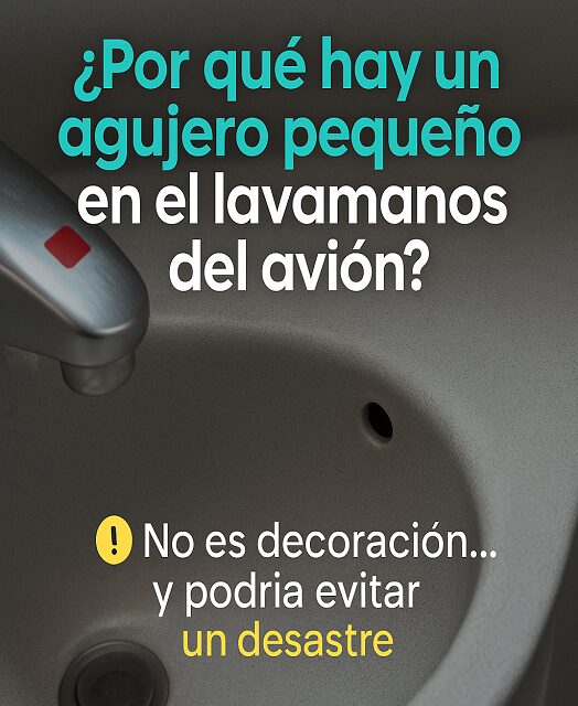 You are currently viewing ¿Por Qué Hay un Pequeño Agujero en los Lavabos del Baño del Avión?
