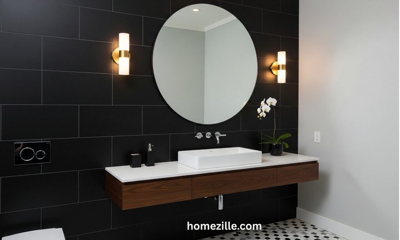 You are currently viewing 12 Black Bathroom Backsplash Styles That Add Bold Elegance