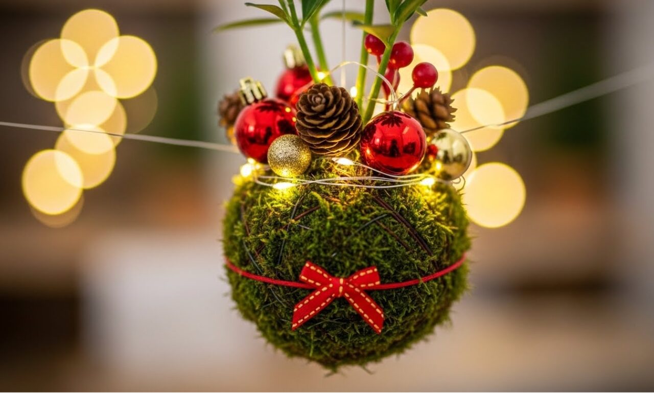 You are currently viewing Forget Traditional Christmas Décor, I’m Using Festive Kokedama to Make Living Hanging Ornaments – 3 Easy Plants for This Holiday DIY