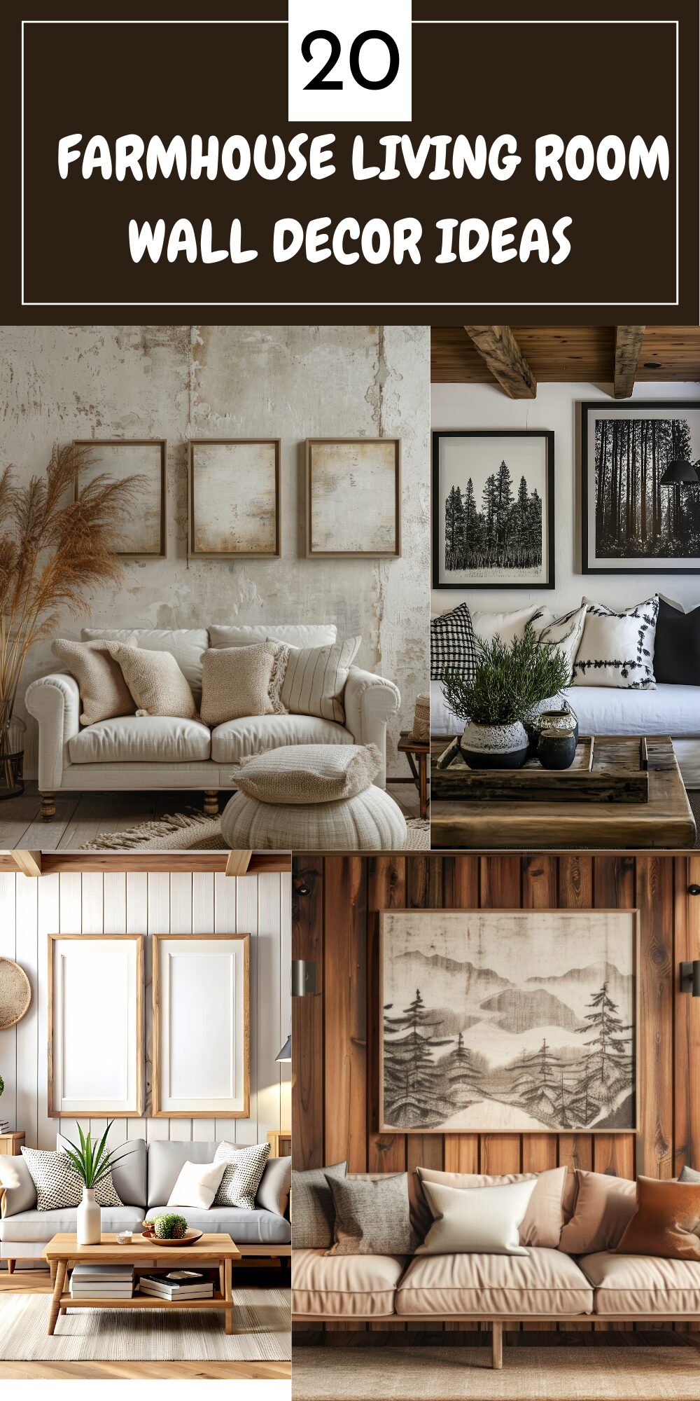 You are currently viewing 20 Best Modern Farmhouse Living Room Wall Decor Ideas
