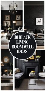 Read more about the article 20 Black Living Room Wall Ideas That Look Bold, Expensive & Stylish