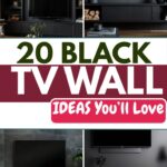 20 Black TV Wall Ideas for Living Rooms That Look Sleek & Expensive
