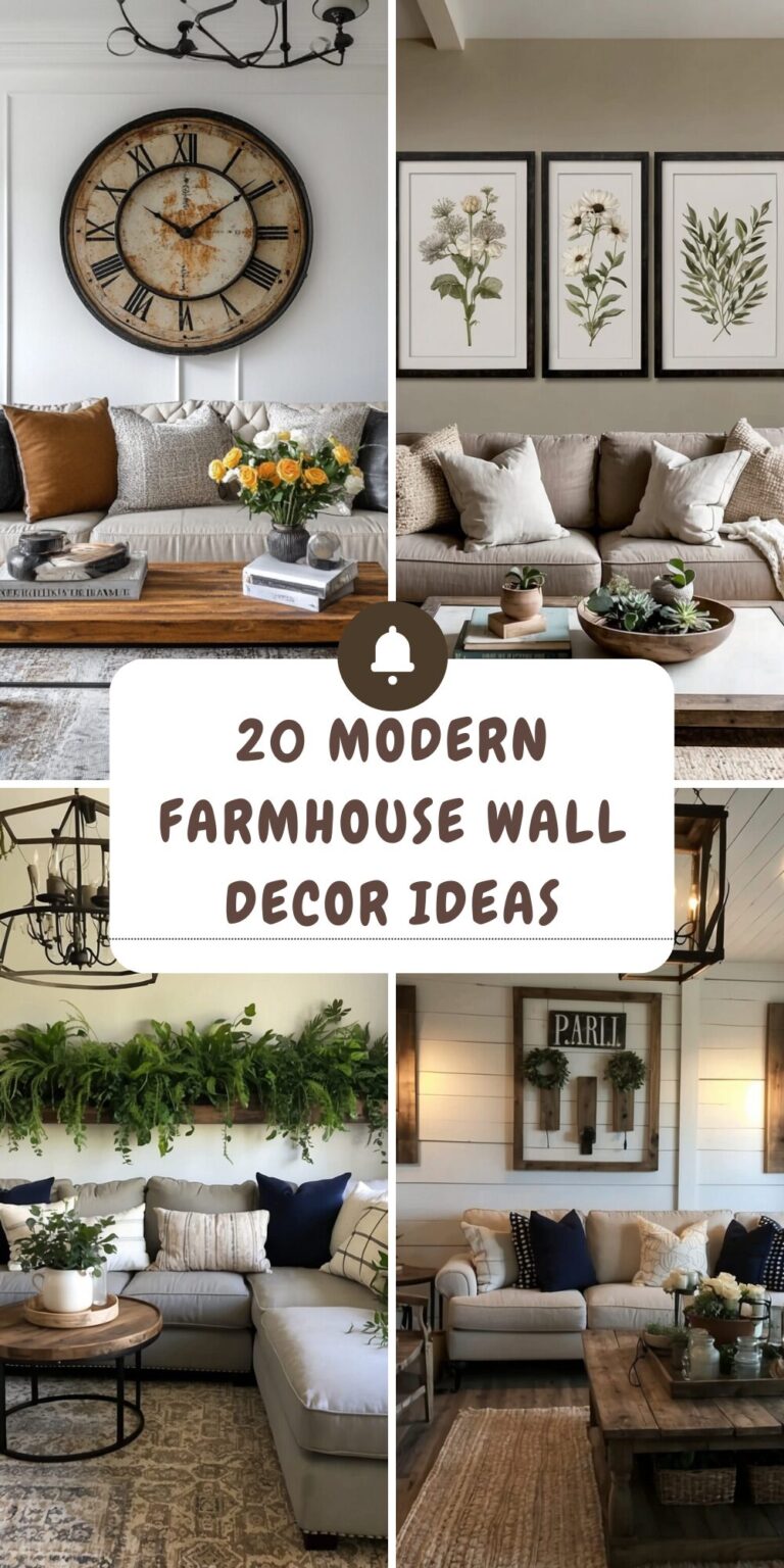 20 Modern Farmhouse Living Room Wall Decor Ideas That Feel Warm and Stylish
