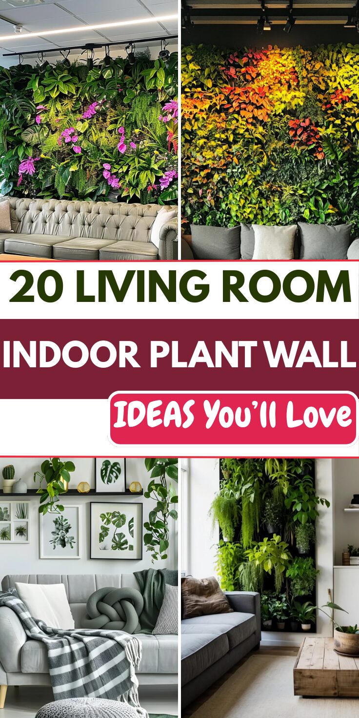 You are currently viewing 20 Stunning Living Room Indoor Plant Wall Ideas You’ll Fall in Love With