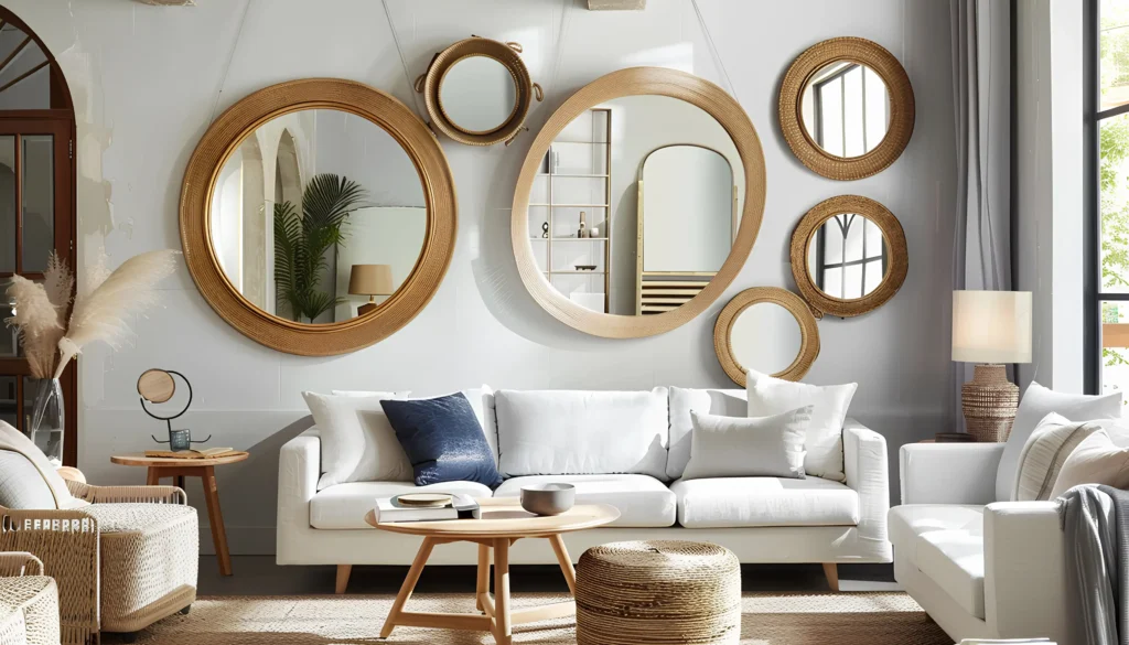 Clustered Round Mirrors