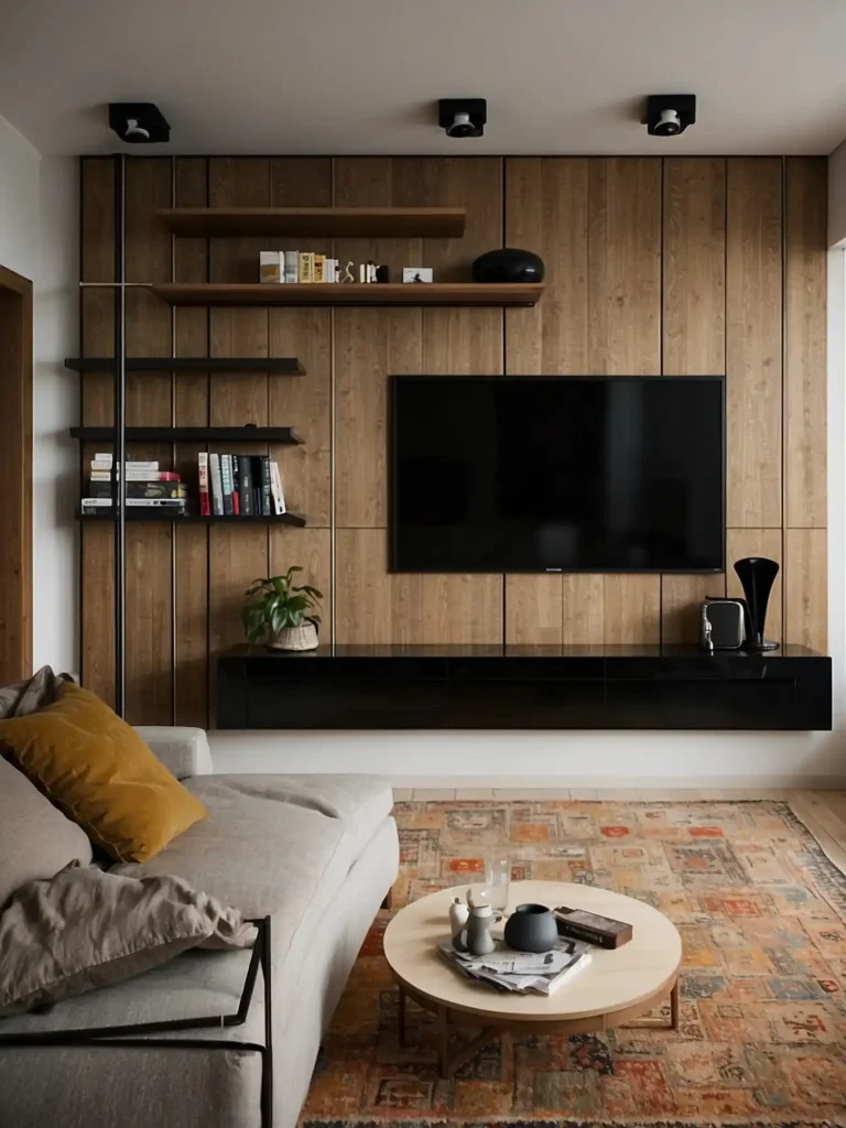 Compact TV Wall for Studio Apartments