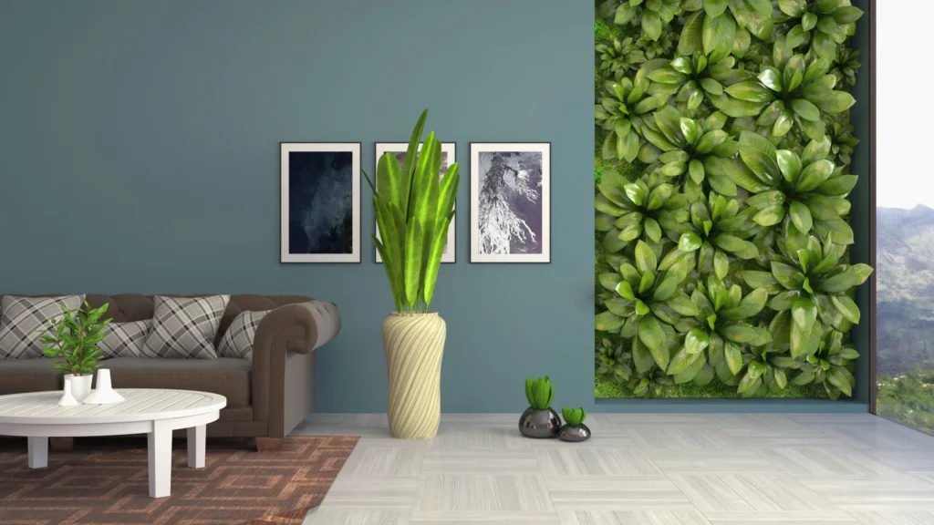 Corner Indoor Plant Wall