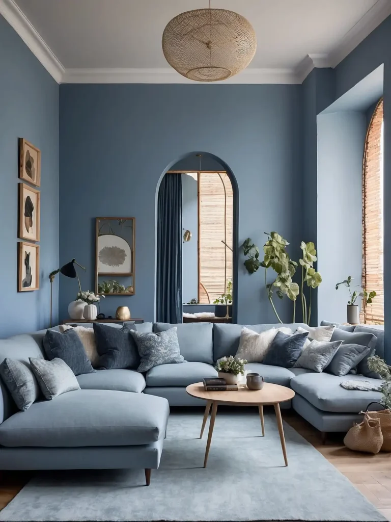 Dusty Blue Walls for a Soft Designer Look