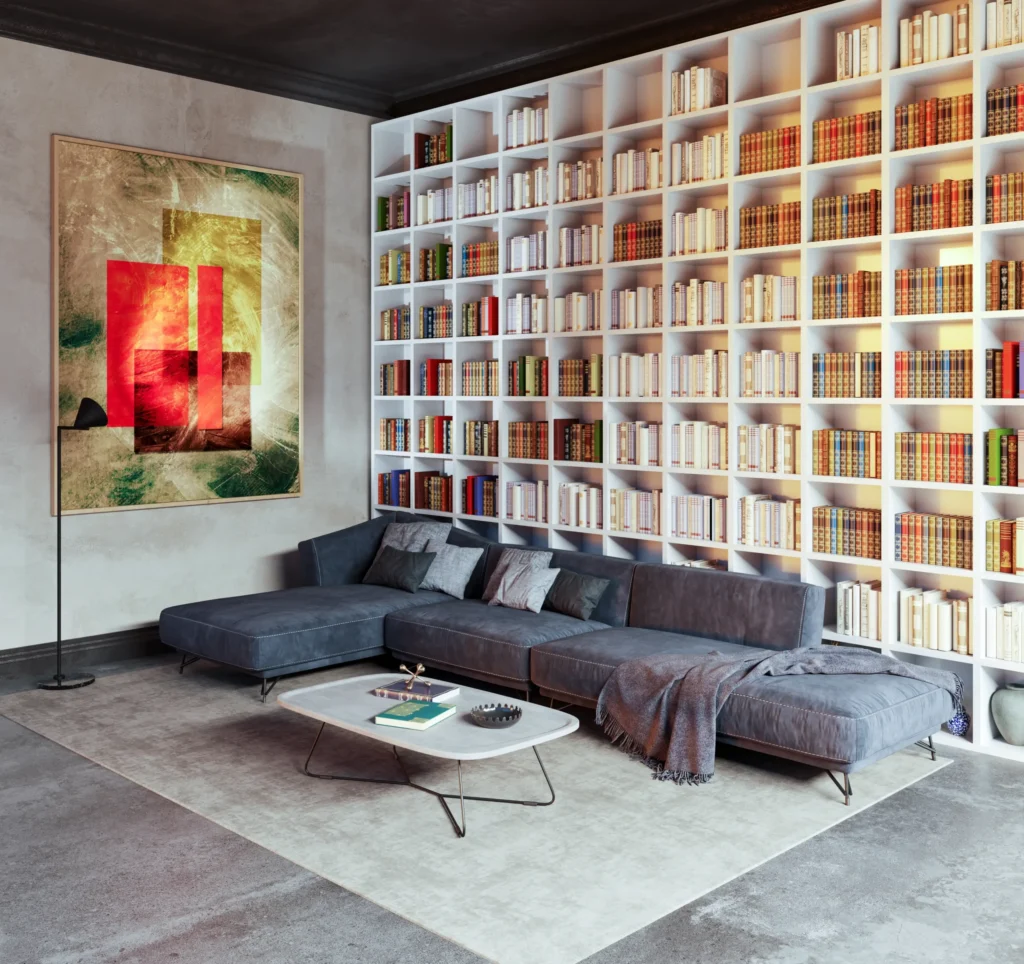 Floor-to-Ceiling Bookshelf Wall