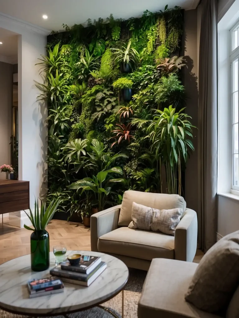Floor-to-Ceiling Green Wall