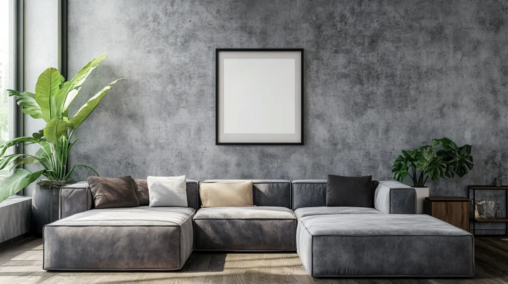 Grey Walls with Large Statement Artwork