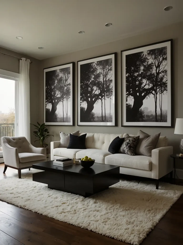 Large-Scale Framed Photography Triptych
