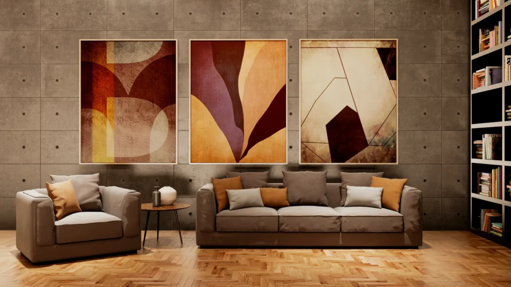 Symmetrical Gallery Wall Display