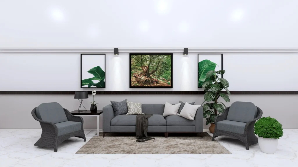 Symmetrical Gallery Wall Display