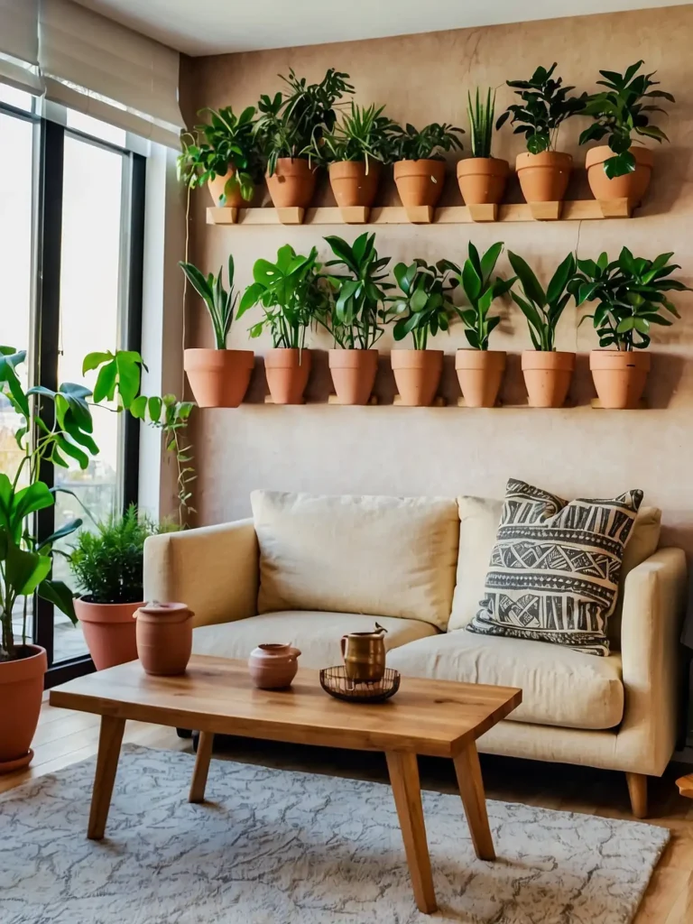 Terracotta Pot Plant Wall