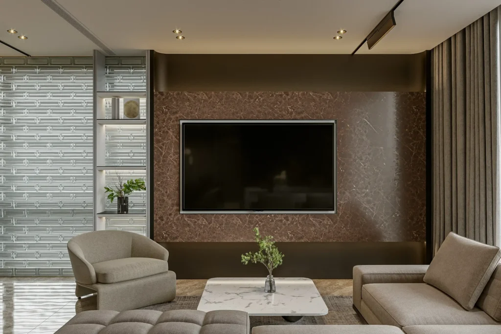  TV Wall Designed for Balance and Scale