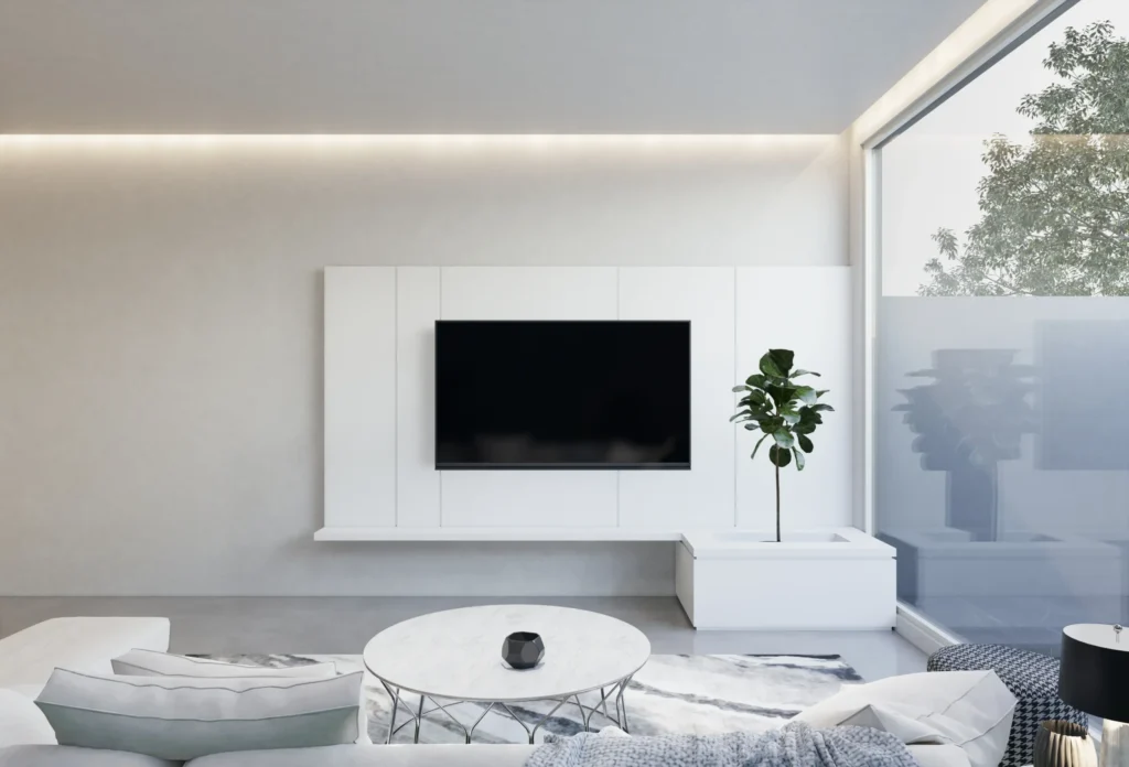 TV Wall with Minimal Decor Styling