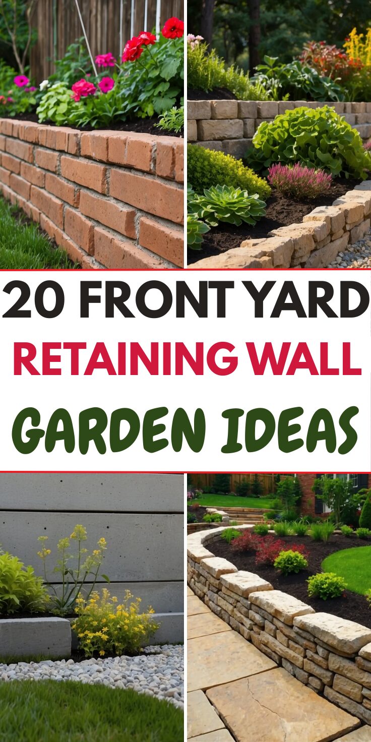 20 Front Yard Retaining Wall Garden Ideas to Boost Curb Appeal