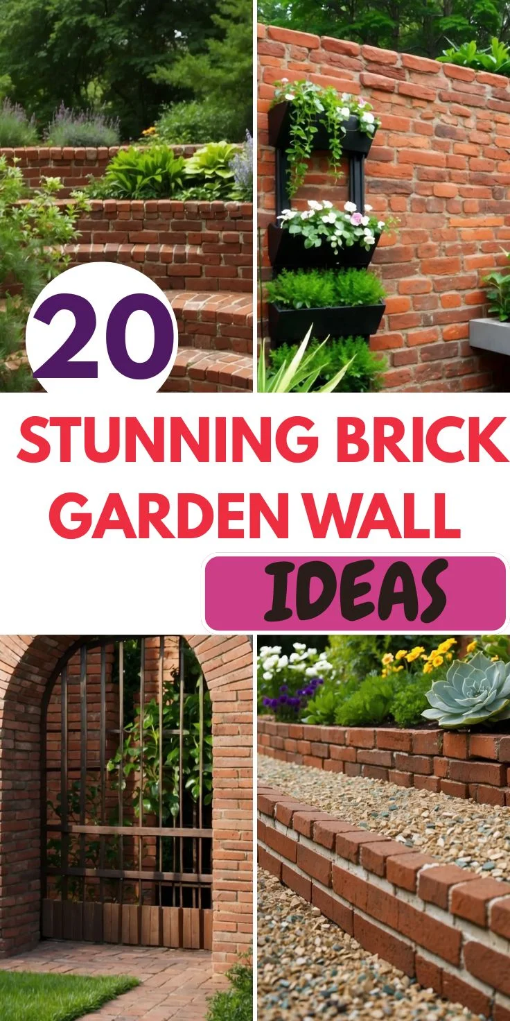 20 Stunning Brick Garden Wall Ideas for Modern & Classic Landscapes