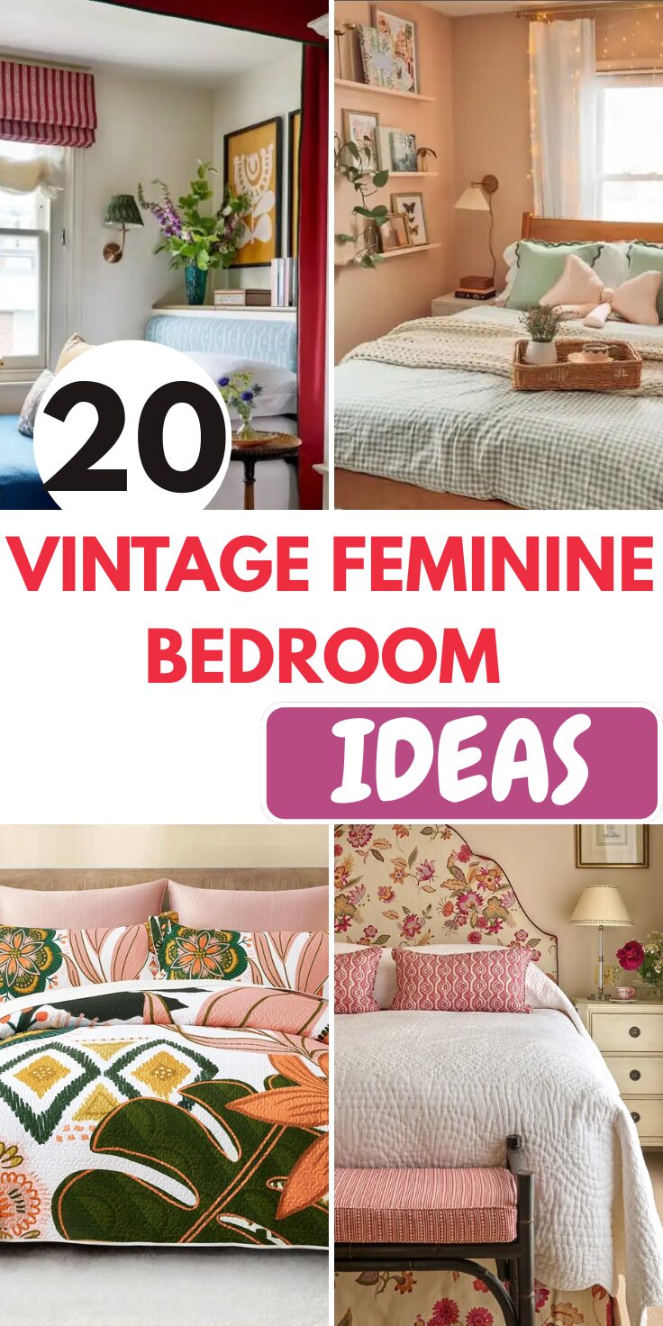 20 Vintage Feminine Bedroom Ideas That Are Romantic, Elegant, and Timeless
