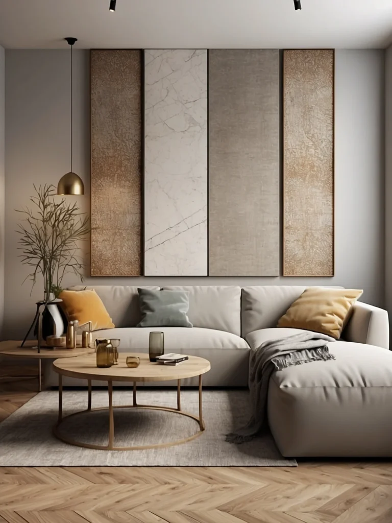 Accent Wall With Mixed Textures
