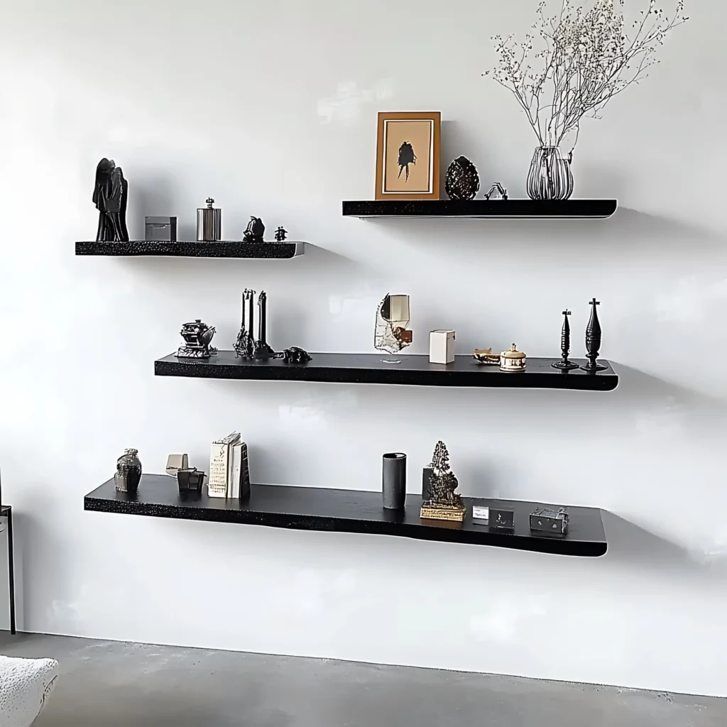 Black Metal Wall Shelves