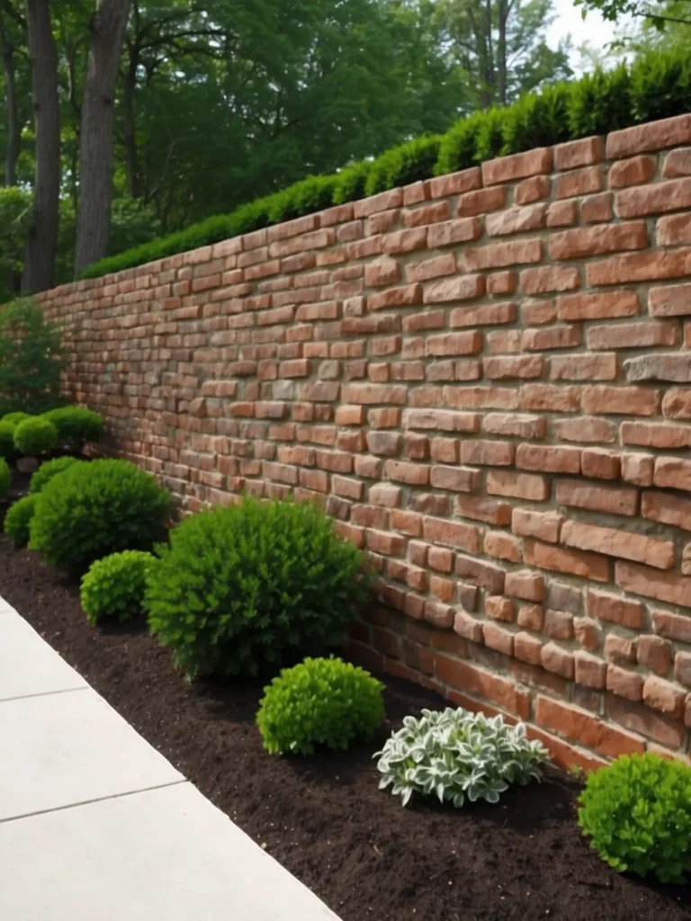 brick garden privacy wall