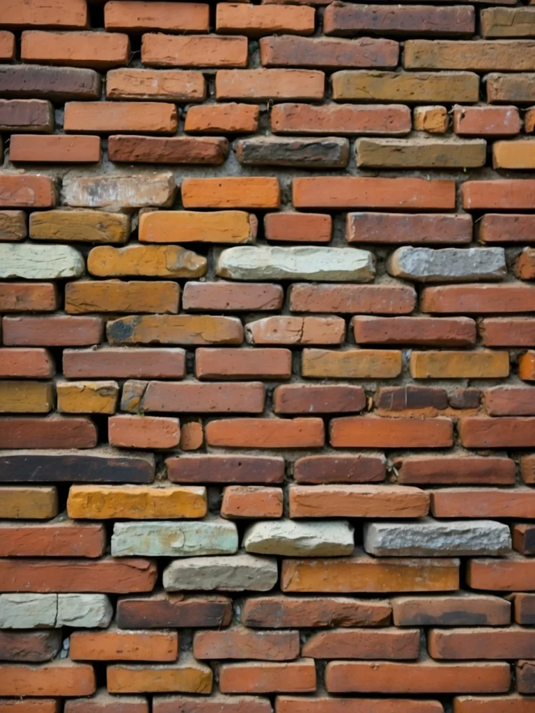 brick wall with mixed materials