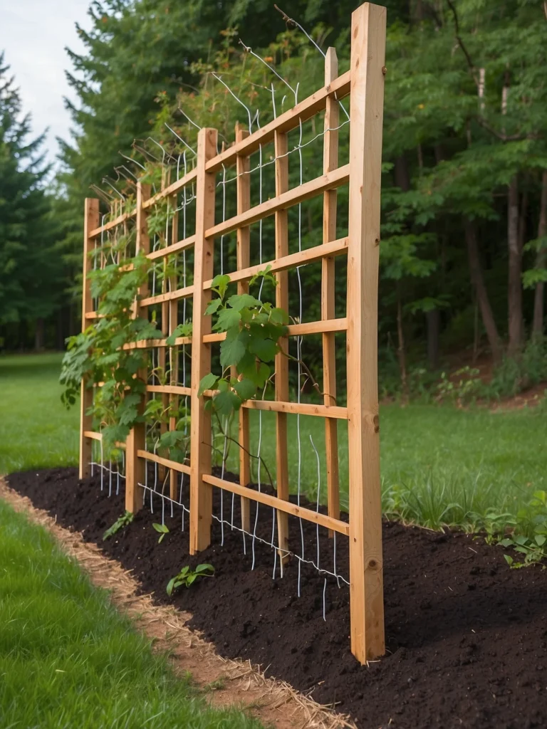 t post wire blackberry trellis system