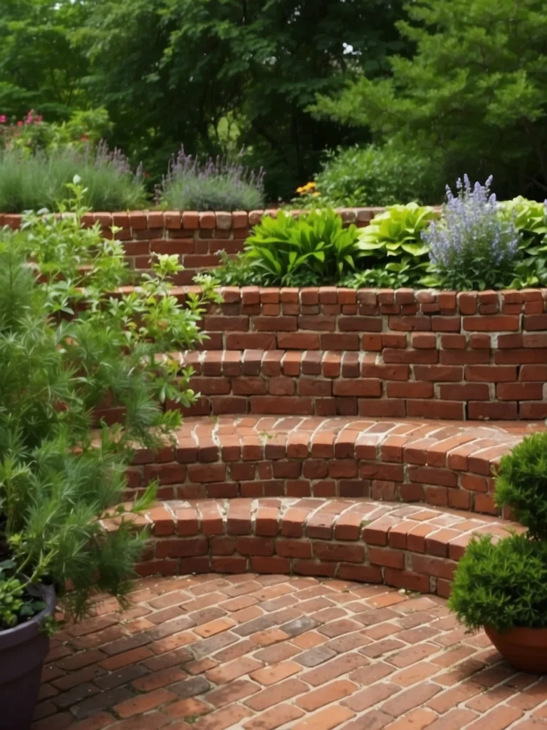 curved brick garden wall design