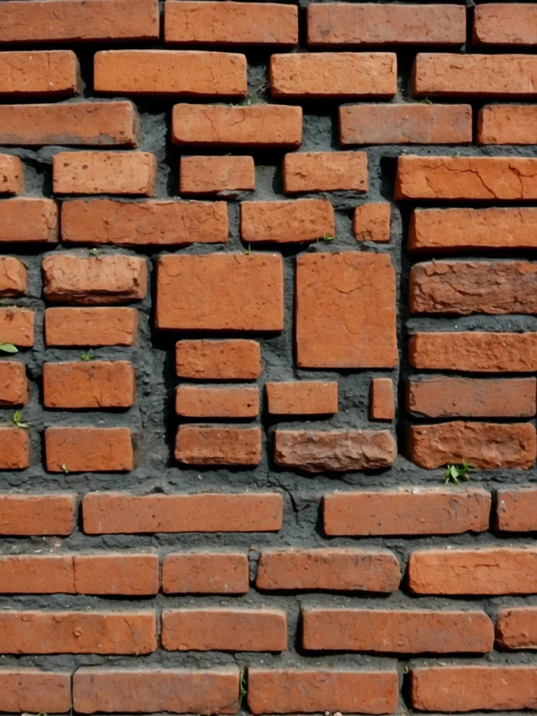 decorative patterned brick wall