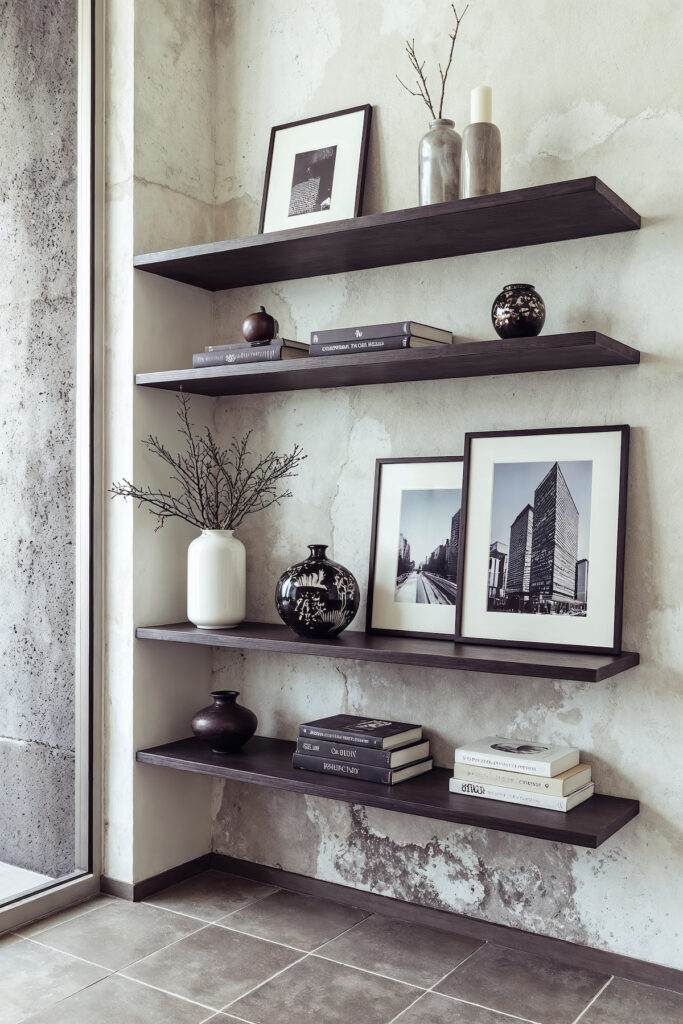 Floating Shelves as Art Displays
