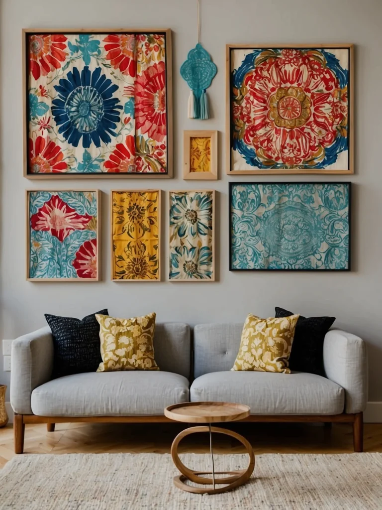  Framed Textile or Fabric Wall Art