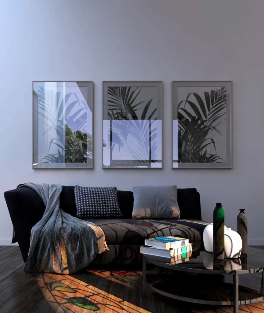 Gallery Wall Above the Sofa