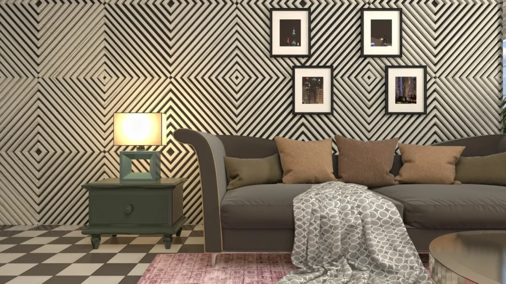 Geometric Wallpaper Accent