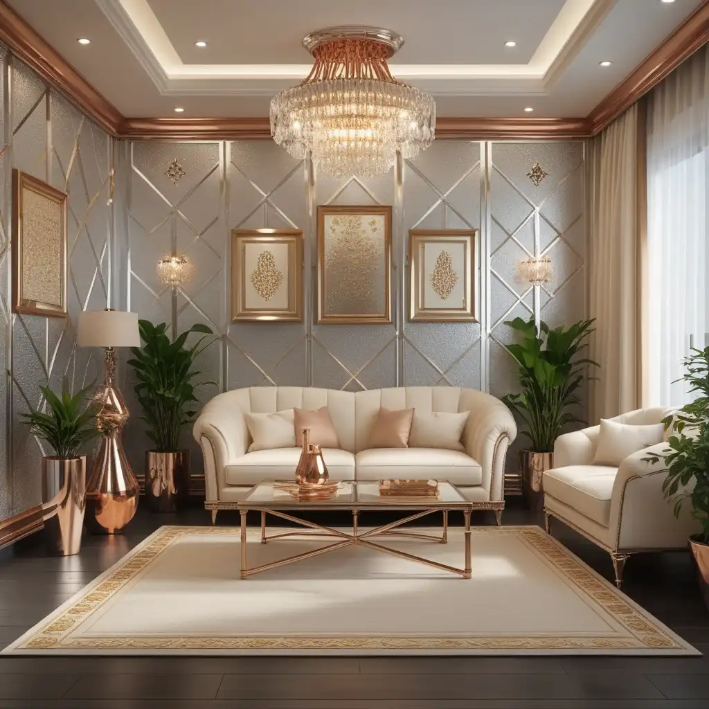 Metallic Wall Covering Accents