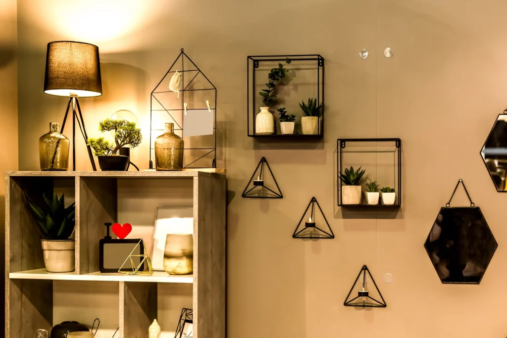 Mixed-Material Wall Shelves