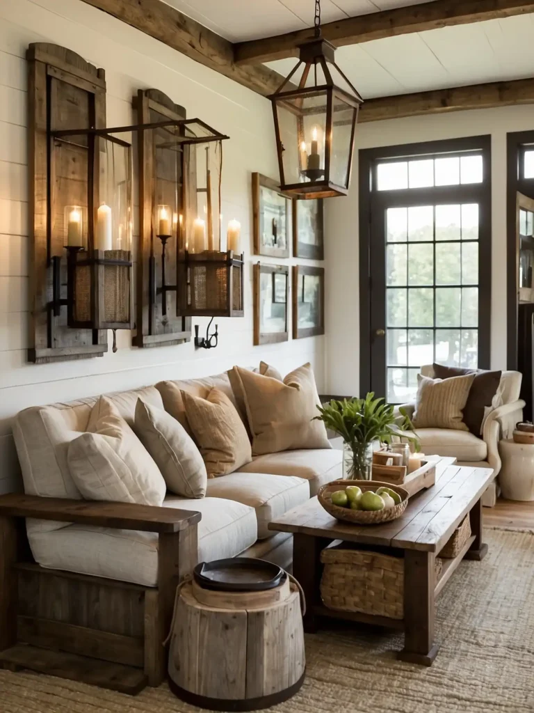 Rustic Lantern-Style Sconces