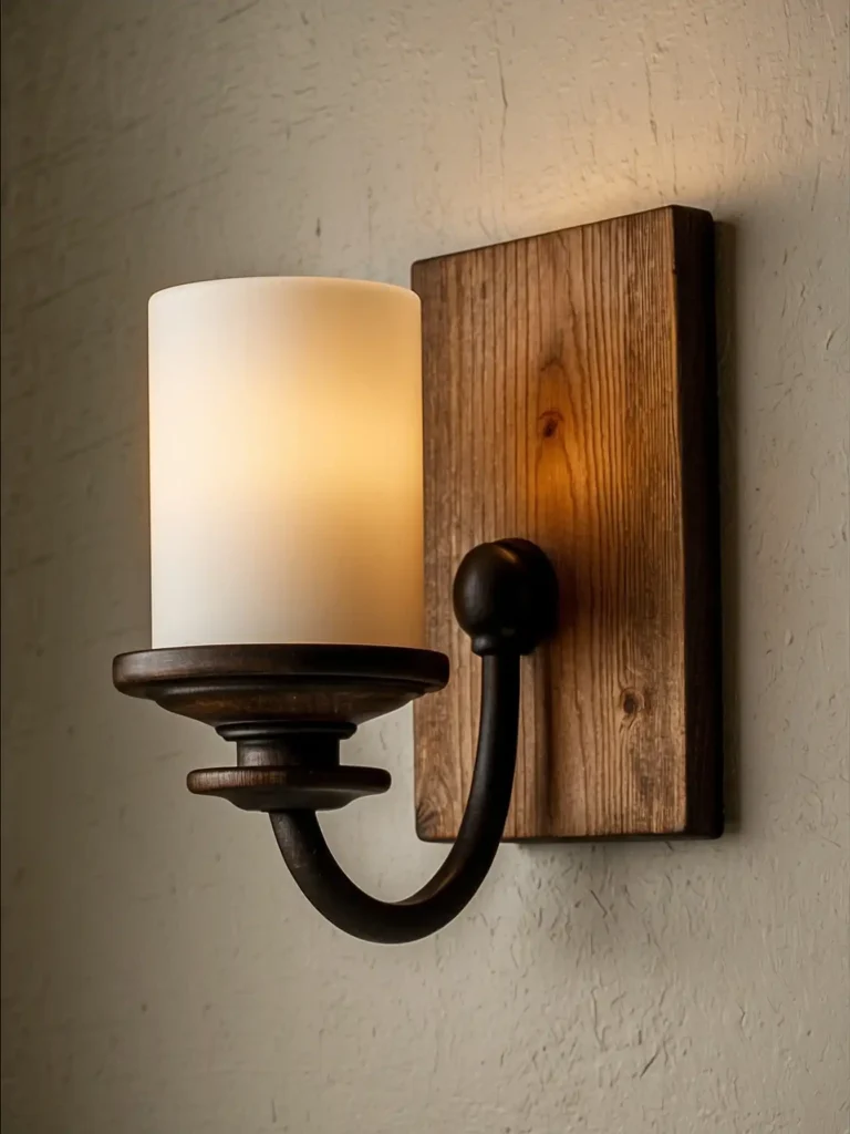 Rustic Wooden Sconce Fixtures