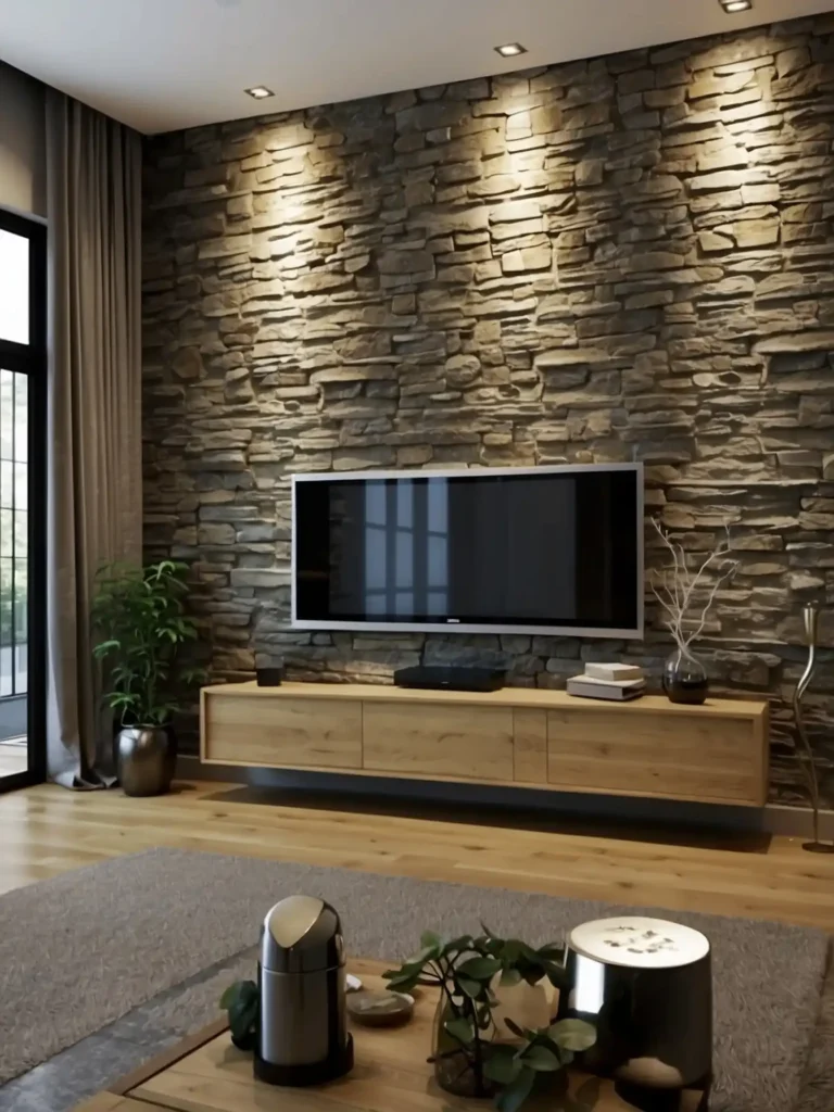 Stone Accent Wall Features