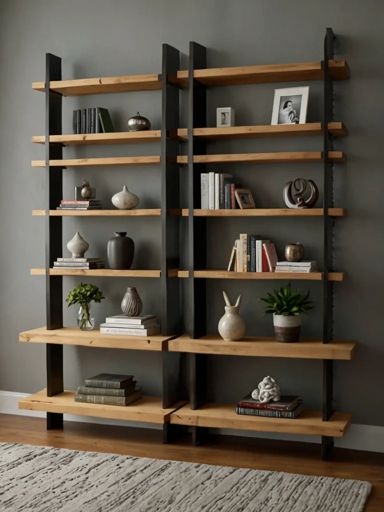 Symmetrical Wall Shelf Layouts