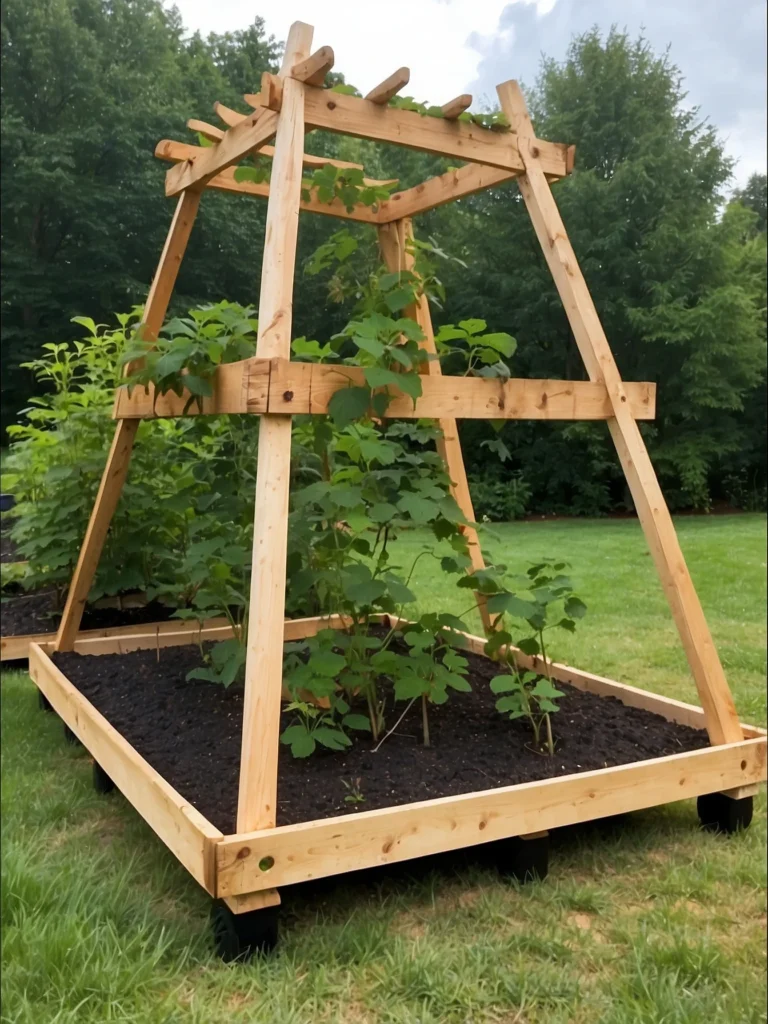 teepee blackberry support structure