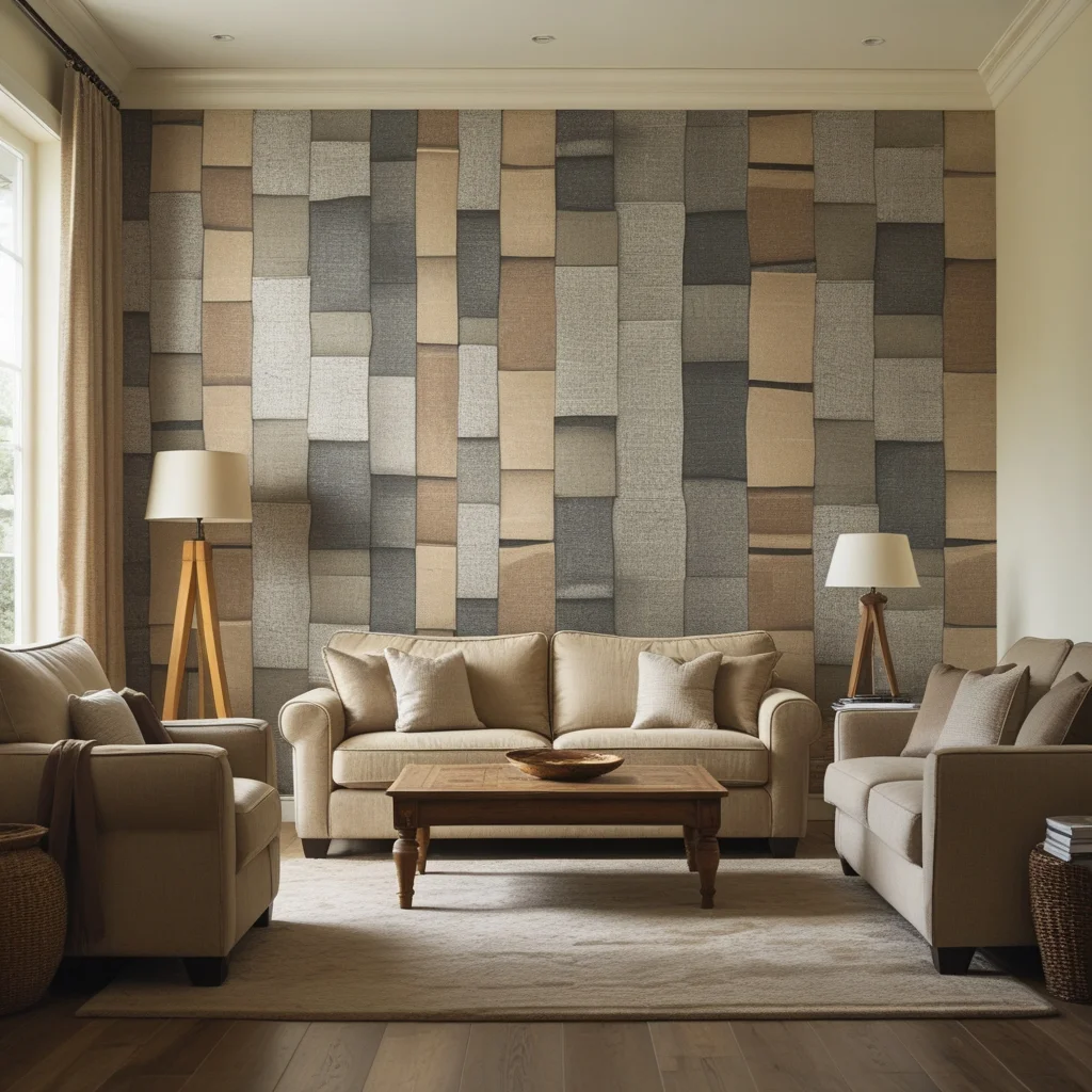 Textured Wallpaper Accent Wall