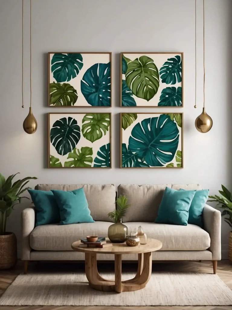 Tropical or Abstract Canvas Groupings