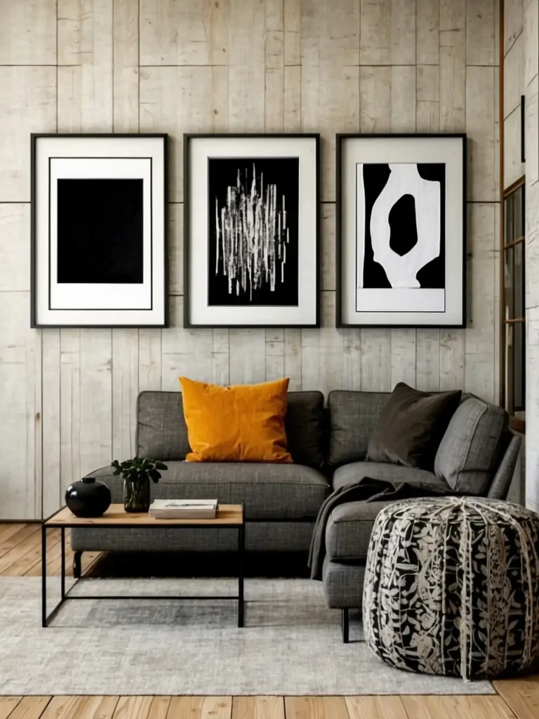 Vertical Gallery Wall for Tall Walls