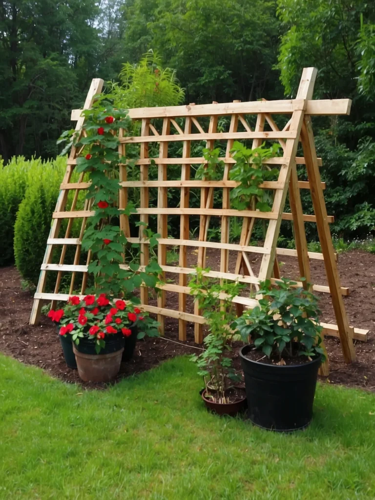wooden a frame blackberry trellis