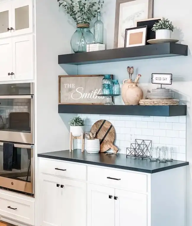 mason jar farmhouse kitchen wall decor with flowers rustic wall display