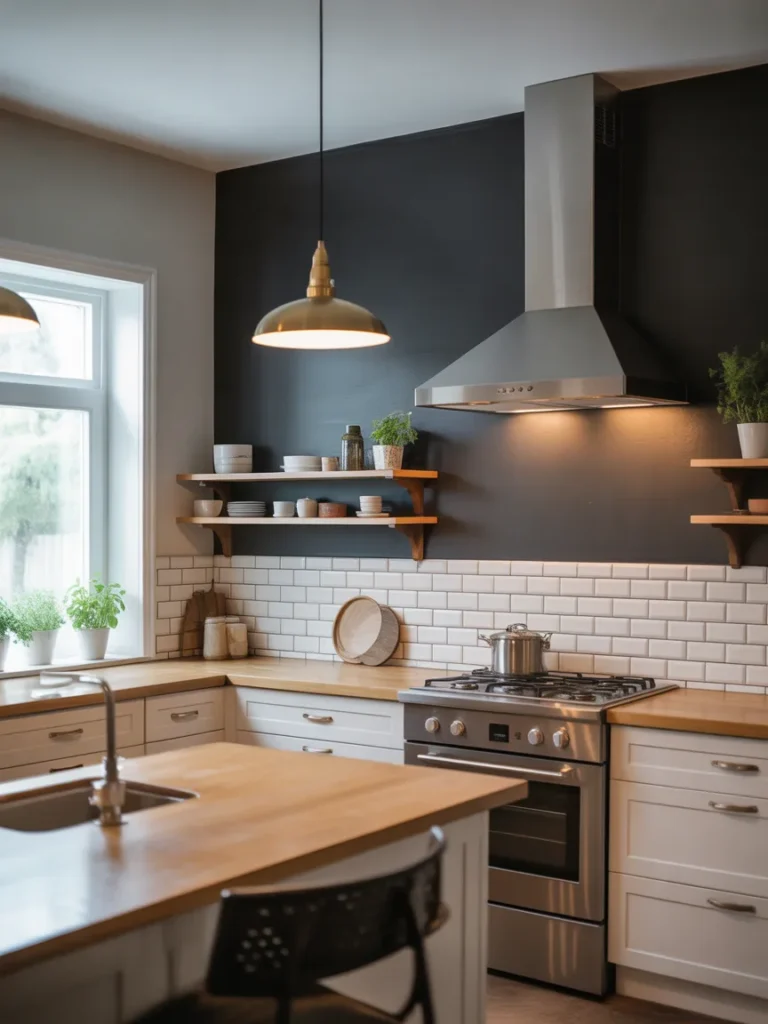 kitchen wall color ideas charcoal accent wall kitchen design