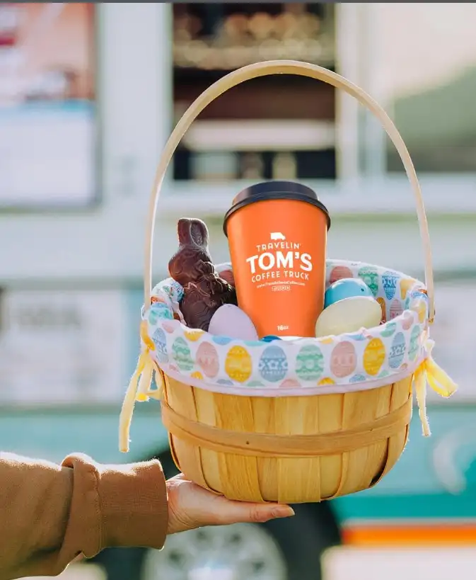 coffee lover easter baskets for adults with mug coffee beans and chocolate treats